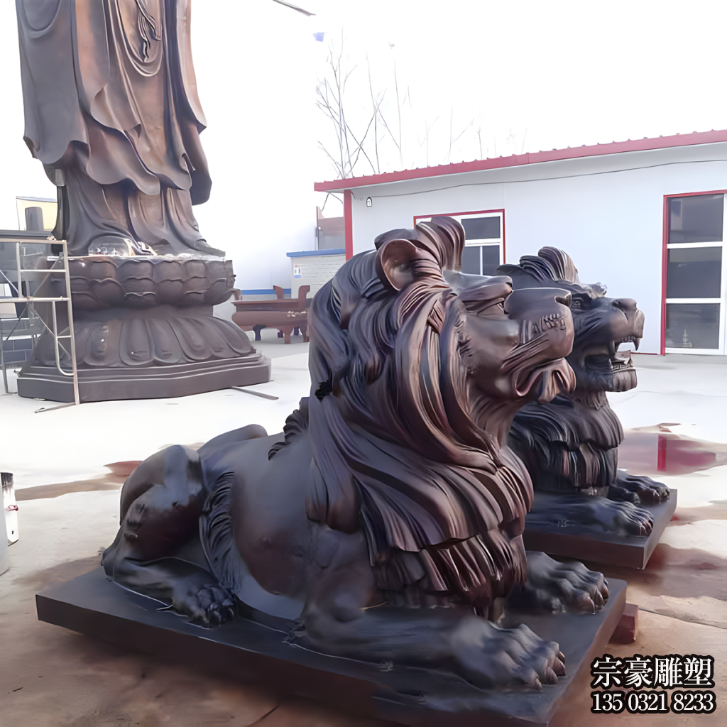 匯豐爬獅子，鑄銅看門獅子銅雕