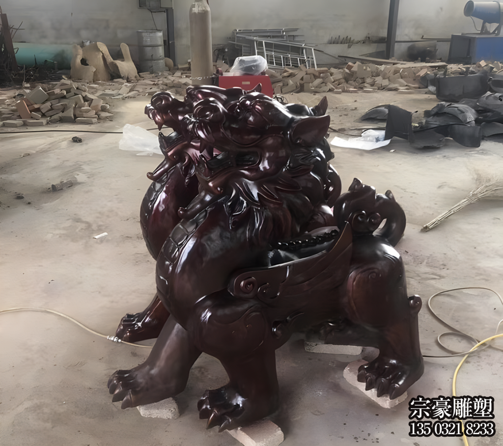 純銅鑄造貔貅圣獸雕塑擺件 純銅鑄造貔貅圣獸雕塑擺件