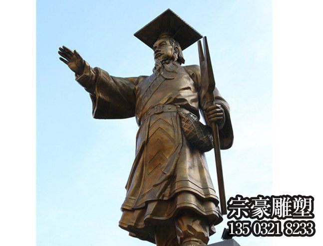 大禹治水鍛銅大禹銅雕像 大禹治水鍛銅大禹銅雕像
