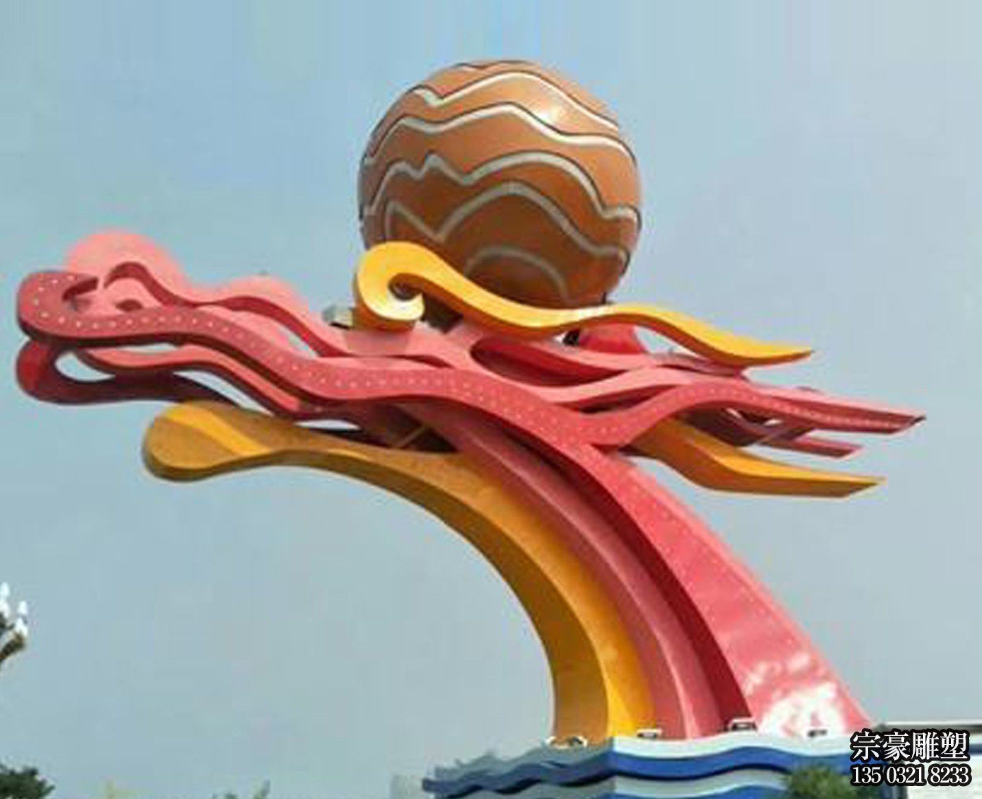 不銹鋼抽象龍頭景觀雕塑 不銹鋼抽象龍頭景觀雕塑