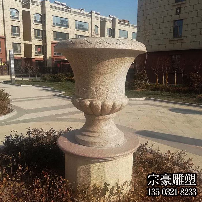 小區(qū)花崗巖石雕花缽 小區(qū)花崗巖石雕花缽