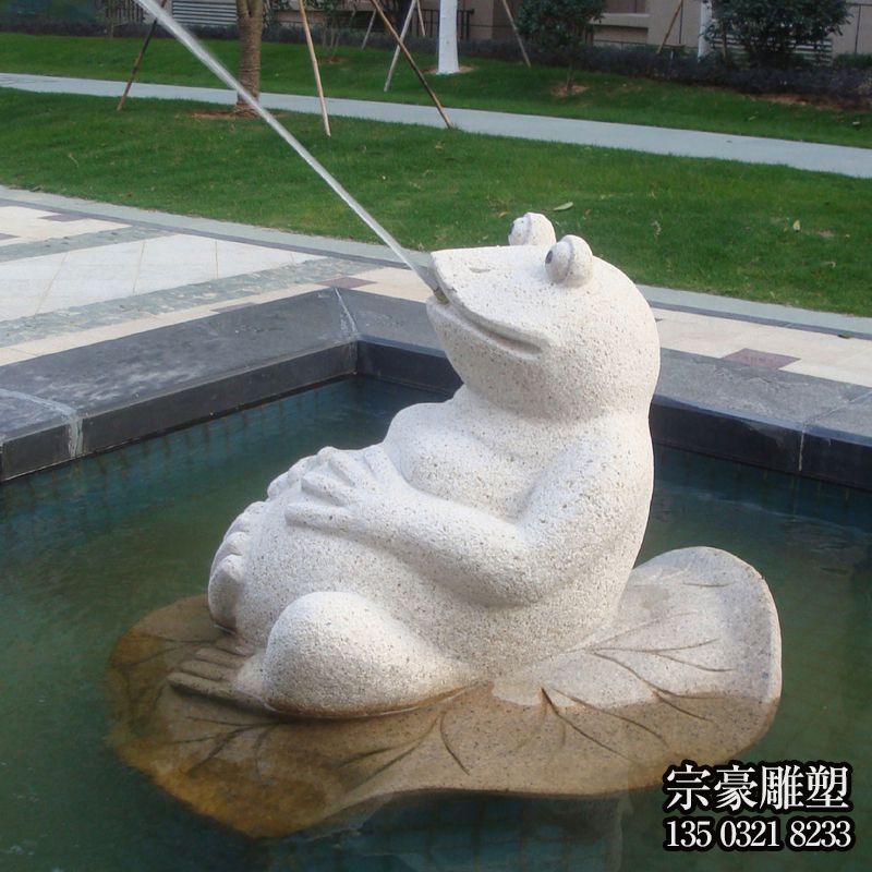 花崗巖噴水青蛙石雕擺件 花崗巖噴水青蛙石雕擺件