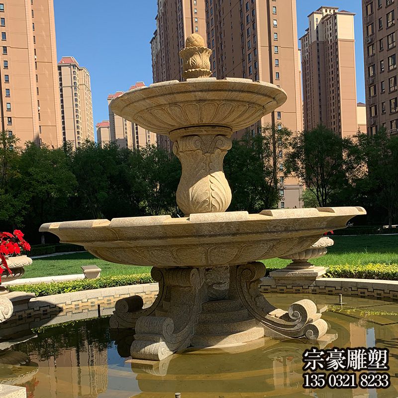 花崗巖歐式石雕流水缽噴泉 花崗巖歐式石雕流水缽噴泉