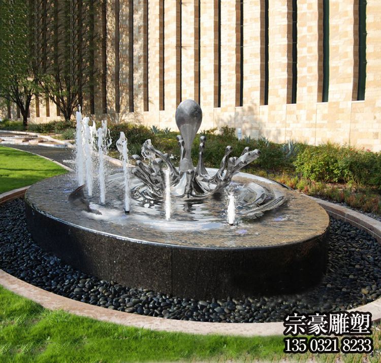不銹鋼水滴浪花水景裝飾擺件 不銹鋼水滴浪花水景裝飾擺件