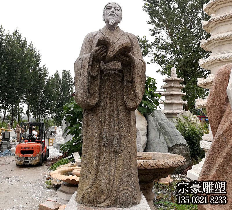 花崗巖李時(shí)珍石雕塑像 花崗巖李時(shí)珍石雕塑像