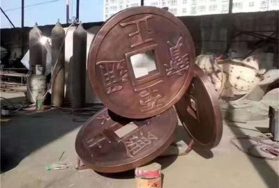 小錢、銅錢，鍛銅景觀雕塑