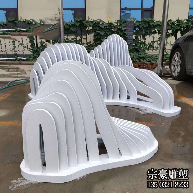 假山雕塑-戶(hù)外公園不銹鋼抽象假山園林景觀(guān)小品雕塑